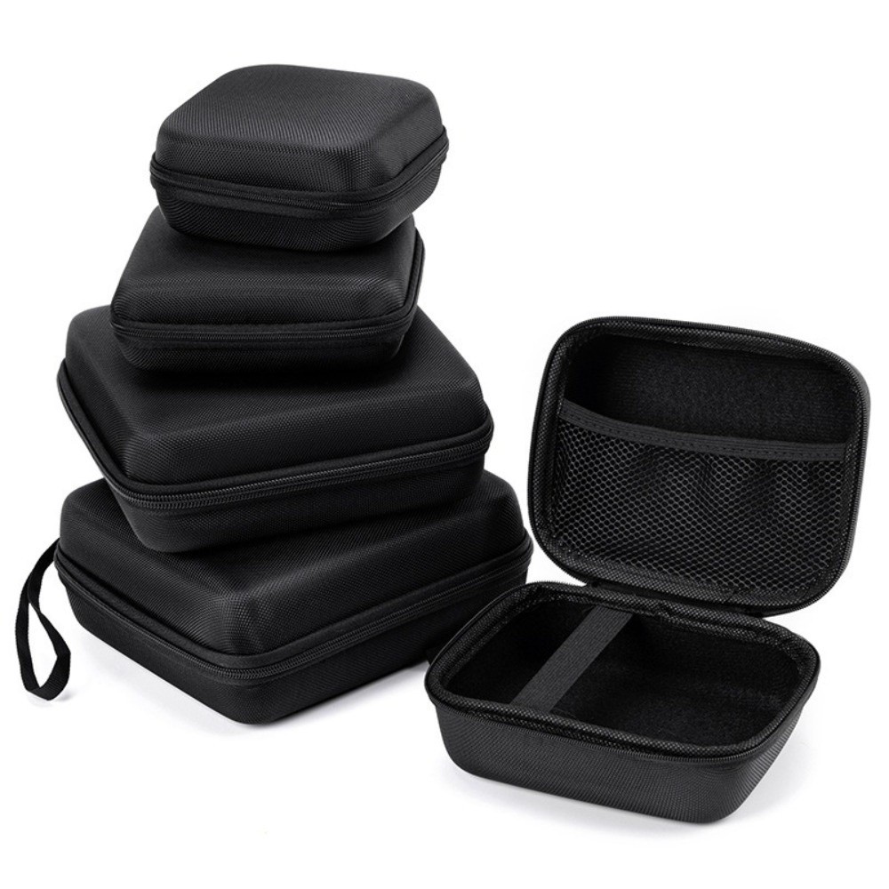Earphones - Robuste Hartschalen-EVA-Aufbewahrungsbox, Mini-Schwarze Tasche, Tragbare Reißverschluss-Kopfhörerhülle