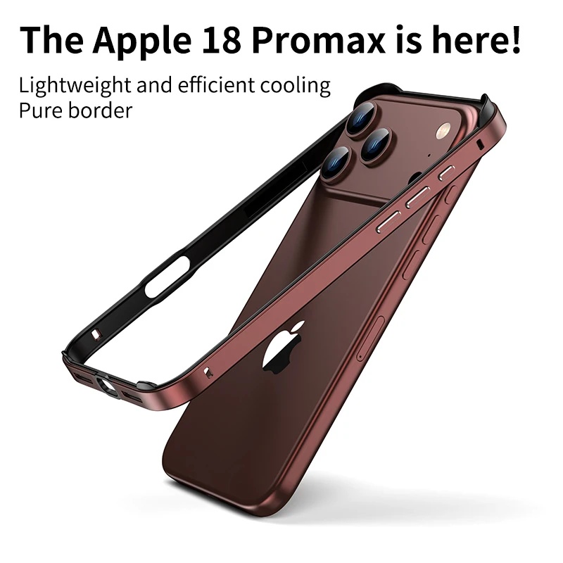 Metal Bumper Aluminum Frame Case - Hybrid-Silikonrahmen mit Aluminiumgehäuse für iPhone 18
