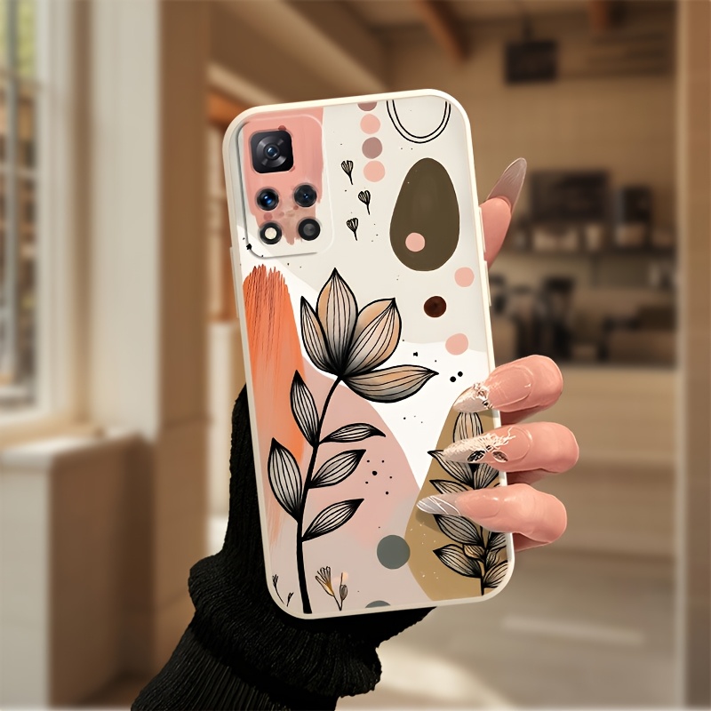 Vintage Floral Pattern Soft Case - Rosa-braune Handyhülle mit Vintage-Blumenmuster aus weichem