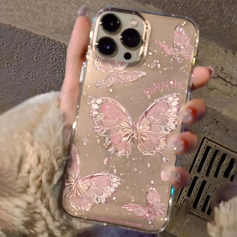 Rosa Schmetterling Glitzer Han – Clear Shockproof Bumper Case Bewertung und Preis