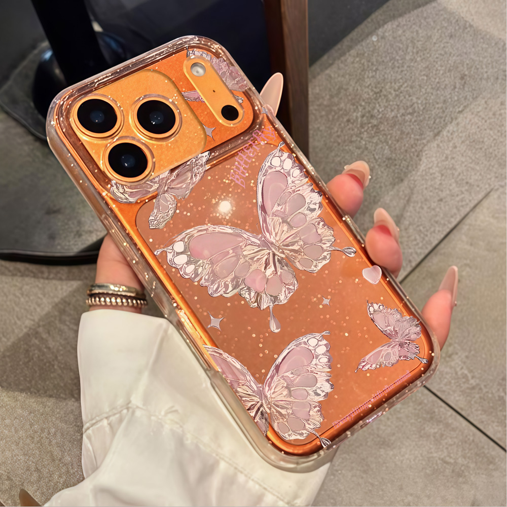 Rosa Schmetterling Glitzer Han – Clear Shockproof Bumper Case Bewertung und Preis